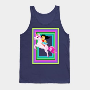 Frame In Unicorn and Super Tank Top